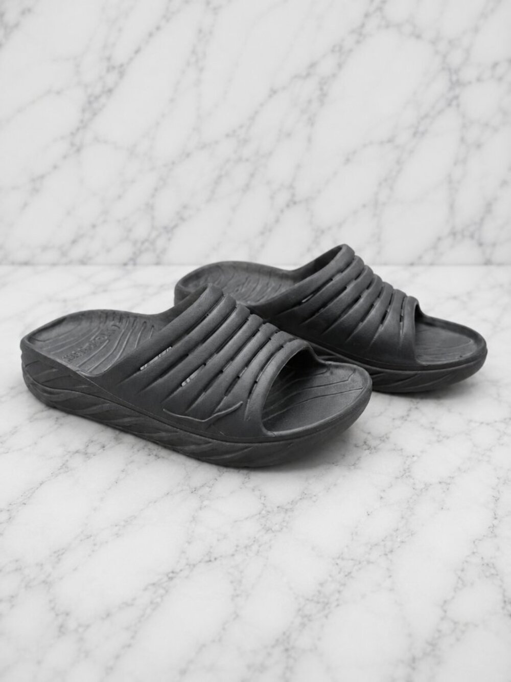 Hoka One One Ora Recovery Slide 3 Men's Black Sandals Size 10 - Picture 2 of 11